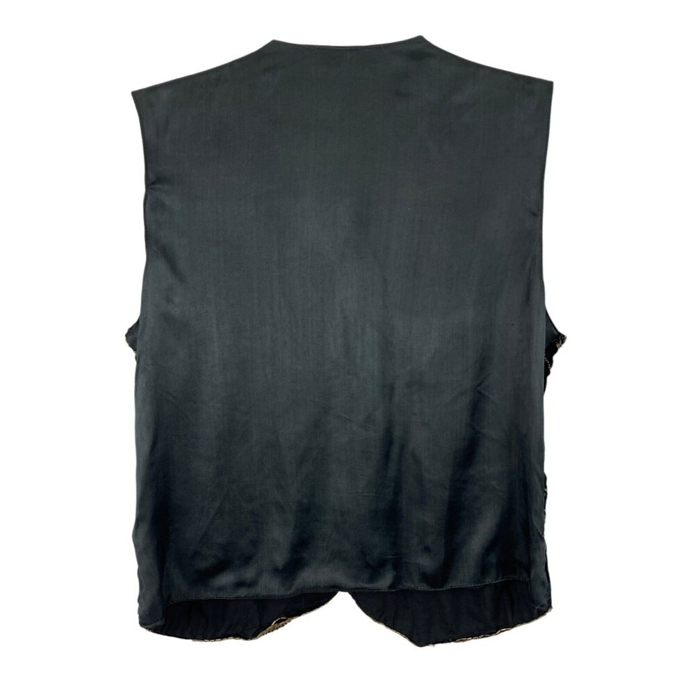 Vintage Sophisticates By Jonathan Martin Beaded Velvet Vest Womens Size Large - Picture 2 of 9